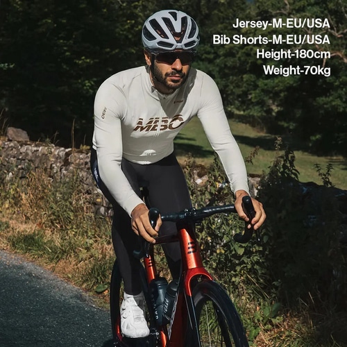 MBO ( �G���r�[�I�[ ) �����W���[�W C162 MEN'S LONG SLEEVE THERMAL JERSEY ( �����Y �����O�X���[�u �T�[�}���W���[�W ) ���C�g�x�[�W��/�O���[ M