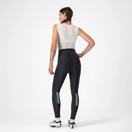 CASTELLI ( カステリ ) タイツ SORPASSO ROS W TIGHT ( ソルパッソ レインオアシャイン ウィメンズ タイツ ) ブラック/シルバーリフレックス S レディース