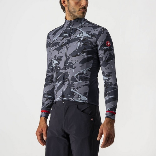 CASTELLI ( カステリ ) 長袖ジャージ UNLIMITED THRML JERSEY ( アンリミテッド サーマル ジャージ ) 988 グレー/ブルー XS