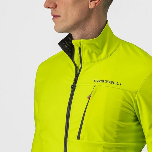 CASTELLI ( カステリ ) ジャケット GO JACKET ( ゴージャケット ) エレクトリックライム/ブラック XL