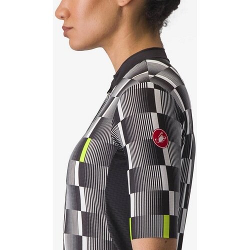 CASTELLI ( カステリ ) 半袖ジャージ DIMENSIONE JERSEY ( ディメンション ジャージ ) ブラック/ホワイト-エレクトリックライム S レディース