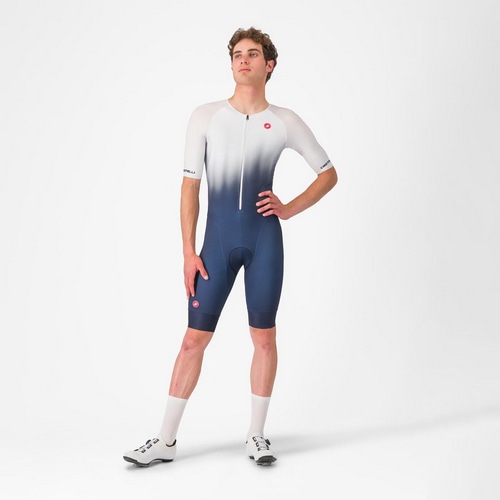 CASTELLI ( �J�X�e�� ) �g���C�X�[�c CORE TRI SUIT SHORT SLEEVE ( �R�A �g���C �X�[�c �V���[�g�X���[�u ) �x���W�����u���[/�z���C�g M