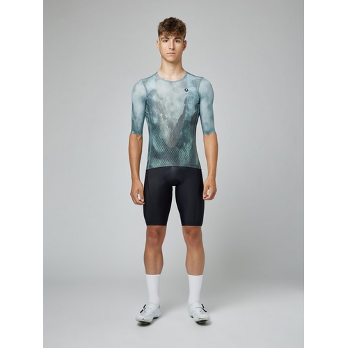 PISSEI ( �s�Z�C ) �����W���[�W MAGISTRALE ZIPPERLESS SHORT SLEEVE JERSEY ( �}�W�F�X�e���[�� �W�b�p�[���X �V���[�g�X���[�u�W���[�W ) �O���[ XXS