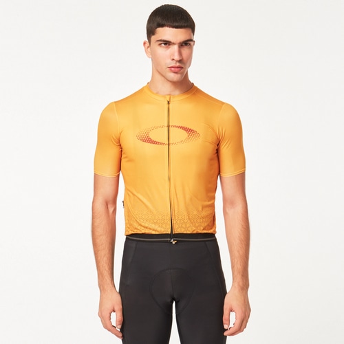 OAKLEY ( オークリー ) 半袖ジャージ ENDURANCE PKBLEE JERSEY ( エンデュランス パッカブル ジャージ ) アンバー イエロー S
