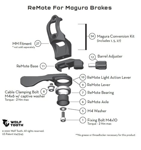 WOLFTOOTH ( �E���t�g�D�[�X ) �V�[�g�|�X�g�p�[�c REMOTE BARREL ADJUSTER ( �����[�g �o���� �A�W���X�^�[ )