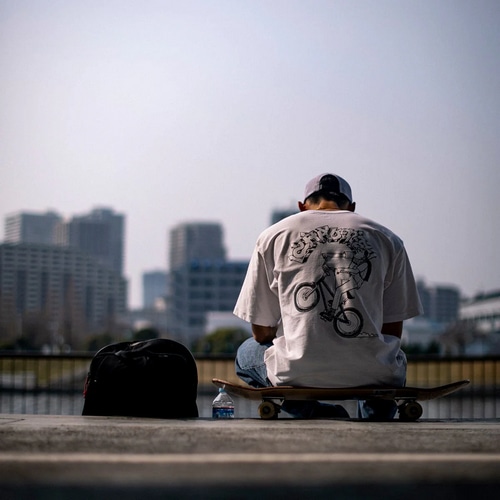 CHROME ( クローム ) Tシャツ・カジュアルウェア LSC TEE WIDE FIT ESOW VER.1 ( ライムストーン ケーブ ティー ワイド フィット ESOW Ver.1 ) ホワイト M