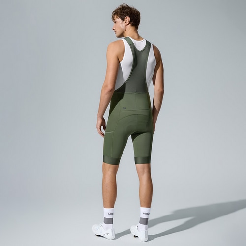 MBO ( エムビーオー ) ビブショーツ T100C MEN'S CARGO BIB SHORTS ( メンズ カーゴ ビブ ショーツ ) ディープ ウェルク グリーン M