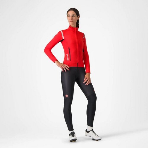 CASTELLI ( カステリ ) タイツ SORPASSO ROS W TIGHT ( ソルパッソ レインオアシャイン ウィメンズ タイツ ) ブラック/シルバーリフレックス S レディース