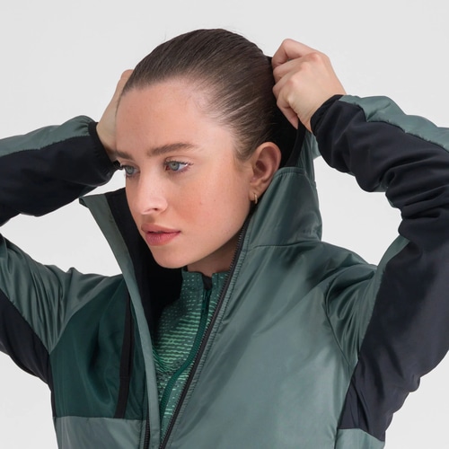 SPORTFUL ( �X�|���g�t�� ) �W���P�b�g SUPERGIARA W PUFFY LONG SLEEVE ( �X�[�p�[�W�A�� �E�B�����Y �p�t�B�[ �����O�X���[�u ) 3000 �V�����u �O���[�� M ���f�B�[�X