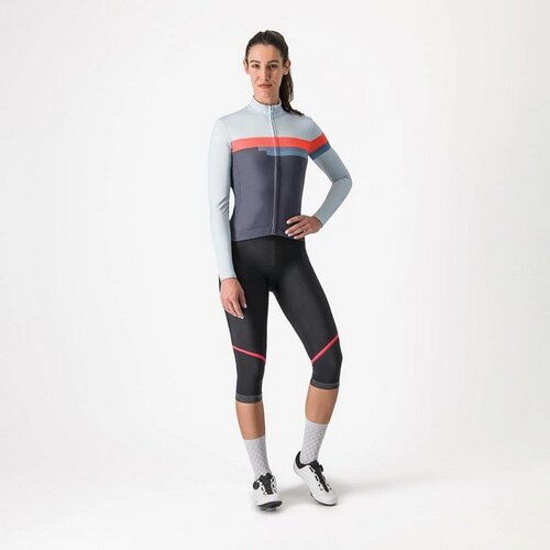 CASTELLI ( カステリ ) ニータイツ VELOCISSIMA THERMAL KNICKER ( ヴェロチッシマ サーマル ニッカー ) ブラック/ハイビスカス XS レディース