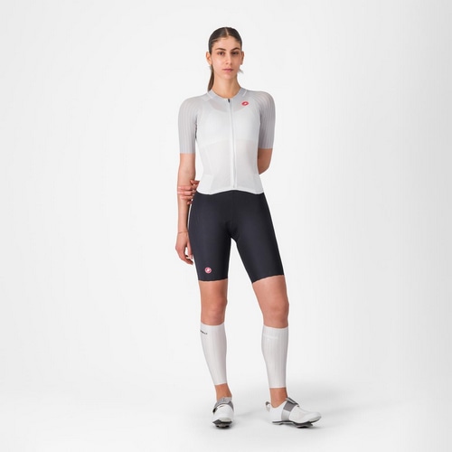 CASTELLI ( �J�X�e�� ) �g���C�X�[�c FREE SANREMO 3 W SUIT SHORT SLEEVE ( �t���[ �T������ 3 �E�B�����Y �X�[�c �V���[�g�X���[�u ) �z���C�g/�u���b�N XS ���f�B�[�X