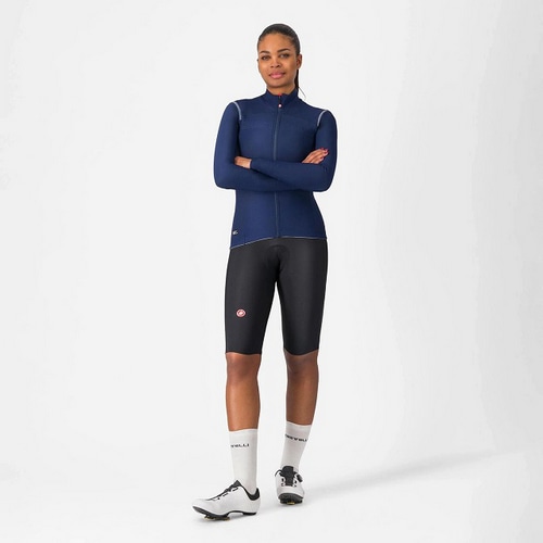 CASTELLI ( カステリ ) ビブショーツ OMLOOP THERMAL W DT BIBSHORT ( オムループ サーマル W DT ビブショーツ ) 010 ブラック S レディース