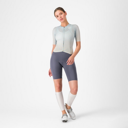 CASTELLI ( カステリ ) トライスーツ FREE SANREMO 3 W SUIT SHORT SLEEVE ( フリー サンレモ 3 ウィメンズ スーツ ショートスリーブ ) ウィンタースカイ/シルバームーン-スモーキーグレー S レディース