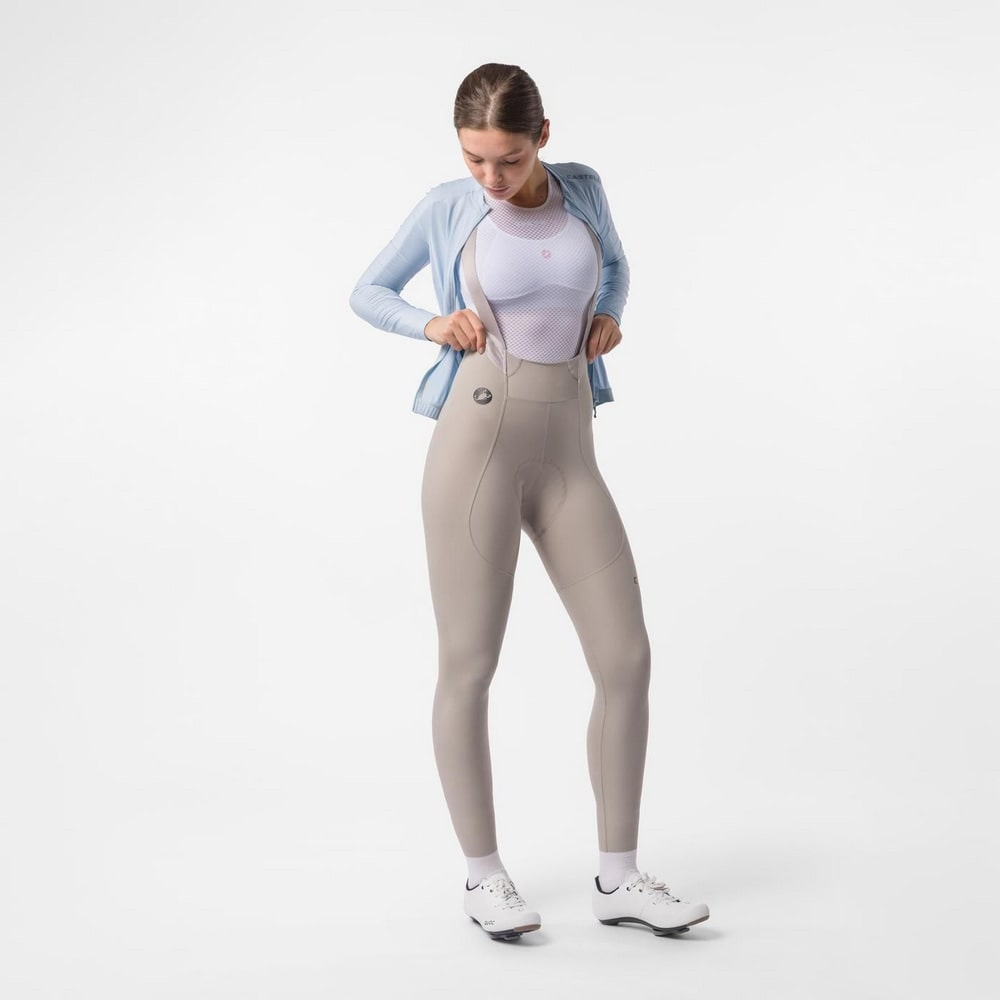 CASTELLI ( カステリ ) ビブタイツ ESPRESSO W DT TRNSTN BIBTIGHT ( エスプレッソ W DT トランジション ビブタイツ ) クレイ S レディース
