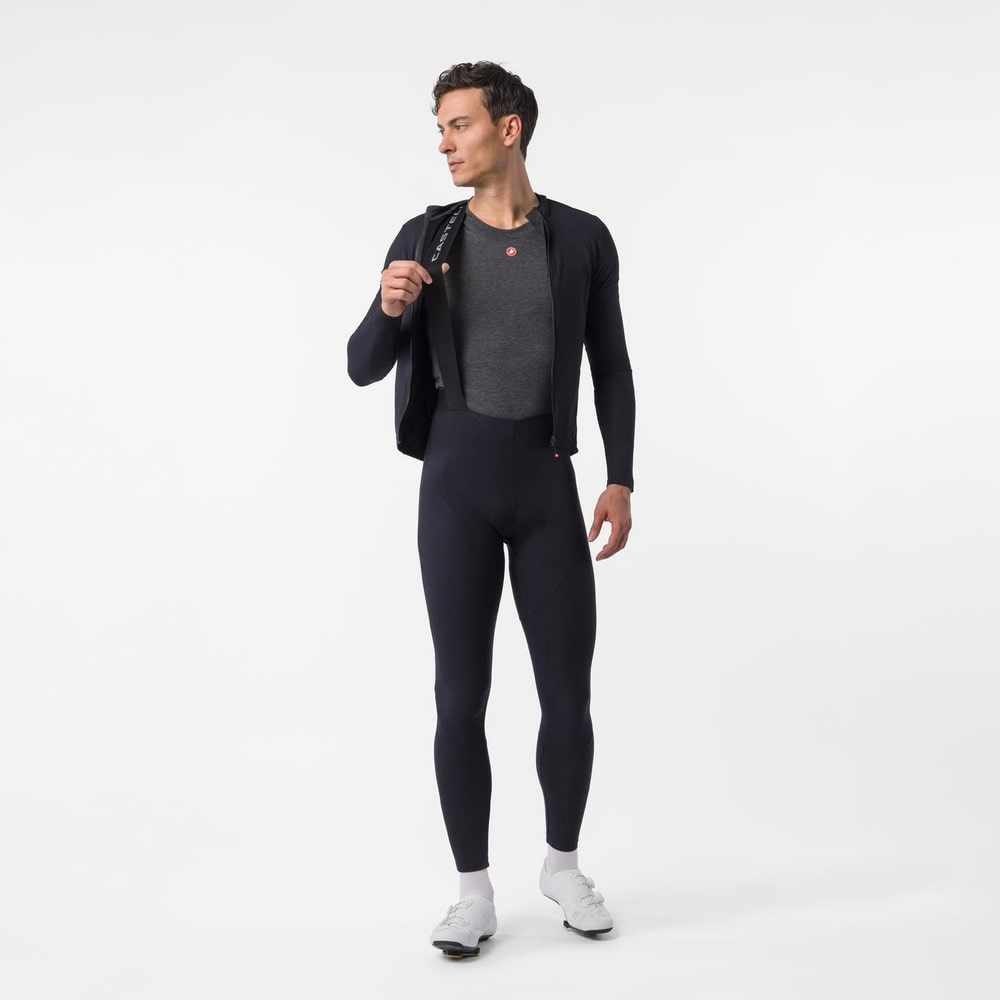CASTELLI ( カステリ ) ビブタイツ THERMOWOVEN BIBTIGHT ( サーモウーブン ビブタイツ ) ブラック XS