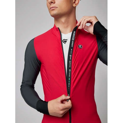 PISSEI ( �s�Z�C ) �����W���[�W MONVISO LONG SLEEVE JERSEY ( �������B�[�] �����O�X���[�u�W���[�W ) ���b�h/�O���C S