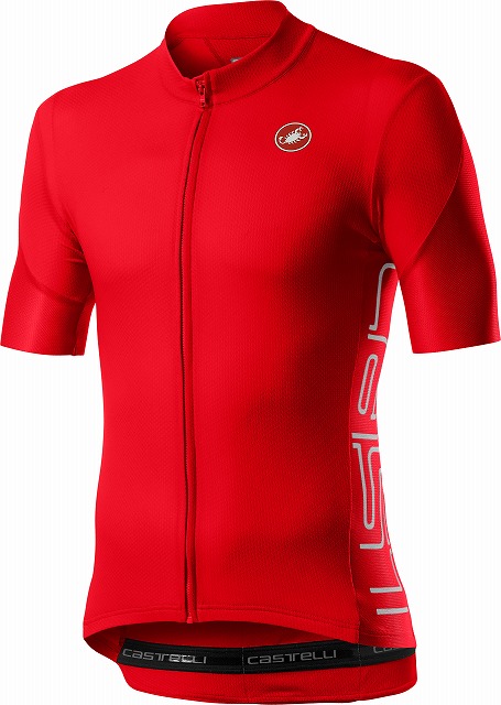 CASTELLI ( カステリ ) 半袖ジャージ ENTRATA V JERSEY ( エントラータ V ジャージ ) 656 ファイヤリー レッド XL 