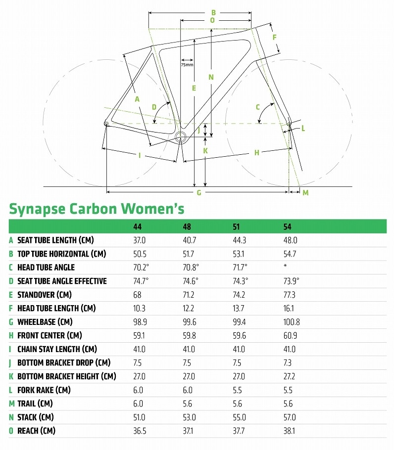 CANNONDALE ( キャノンデール ) ロードバイク Synapse Carbon Disc Women's 105 シナプス カーボン ディスク ウィメンズ 105 GRA - グラファイト 44