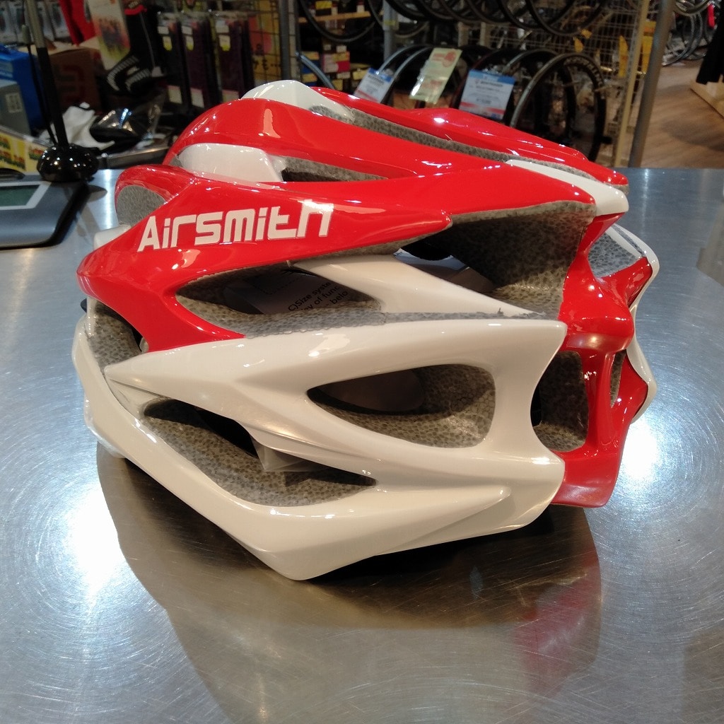 AIRSMITH(エアースミス) ヘルメット SKYWIND ( スカイウィンド ) レッド / ホワイト 58-62 | 自転車・パーツ・ウェア通販 | ワイズロードオンライン