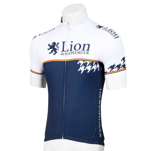 KAPELMUUR ( カペルミュール ) 半袖ジャージ 半袖ジャージ 千鳥チップ ホワイト/ネイビー S