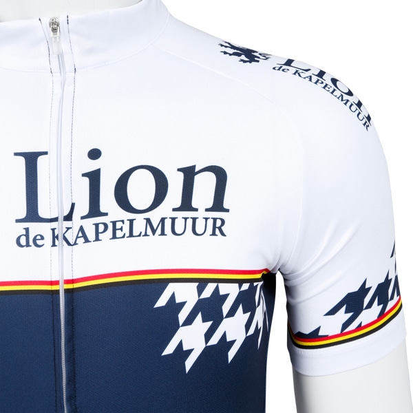 KAPELMUUR ( カペルミュール ) 半袖ジャージ 半袖ジャージ 千鳥チップ ホワイト/ネイビー S