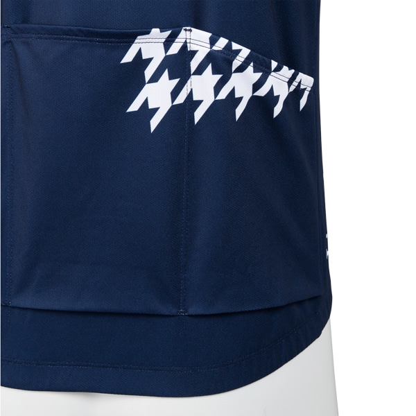 KAPELMUUR ( カペルミュール ) 半袖ジャージ 半袖ジャージ 千鳥チップ ホワイト/ネイビー S