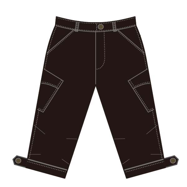 KAPELMUUR ( カペルミュール ) クロップドパンツ裾ベルト付 ブラック M