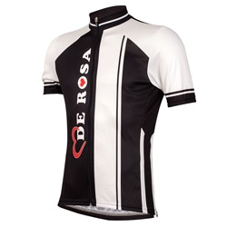  DE ROSA ( デローザ ) 400 LOGO SHORT SLEEVES ブラック/ホワイト M 