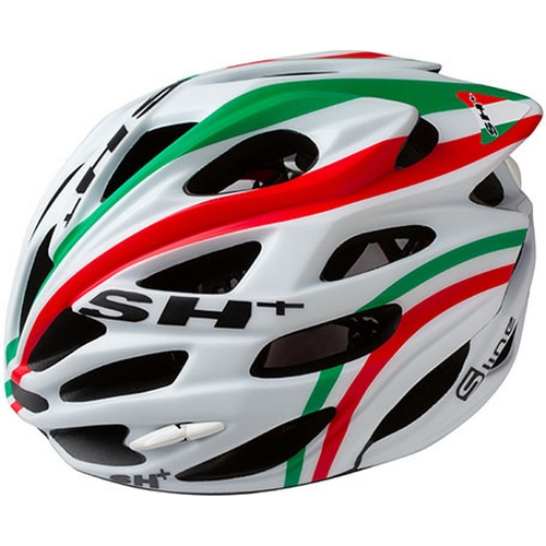 SH+ ( エスエイチプラス ) スポーツヘルメット SHABLI S-LINE ホワイト マット/フラッグ ワンサイズ(55-60cm)