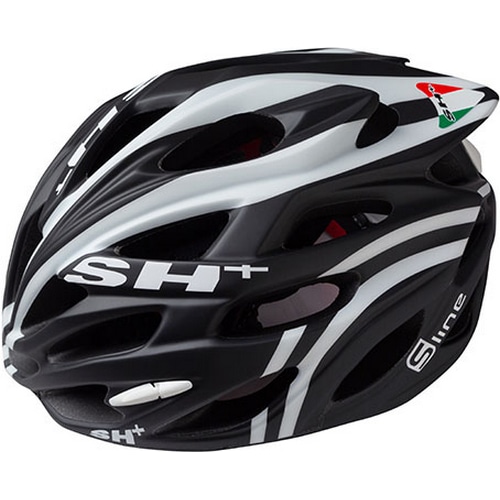 SH+ ( エスエイチプラス ) スポーツヘルメット SHABLI S-LINE ブラック マット / ホワイト ワンサイズ ( 55-60cm )