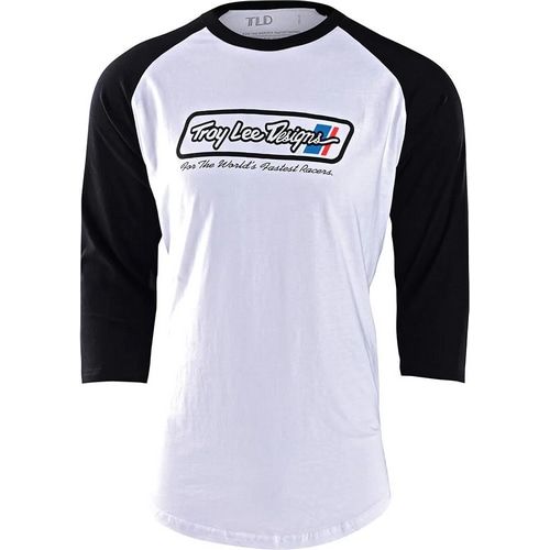  TROY LEE DESIGNS ( トロイリー デザインズ ) Ｔシャツ・カジュアルウェア GO FASTER RAGLAN ( ゴー ファスター ラグラン ) ホワイト/ブラック M 