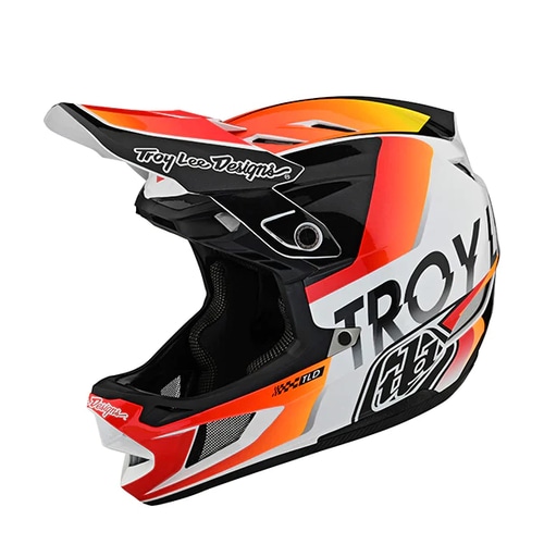 TROY LEE DESIGNS ( トロイリー デザインズ ) フルフェイスヘルメット D4 COMPOSITE MIPS ( D4 コンポジット  ミップス ) クオリファイヤー ホワイト／オレンジ L ( 58-59cm )