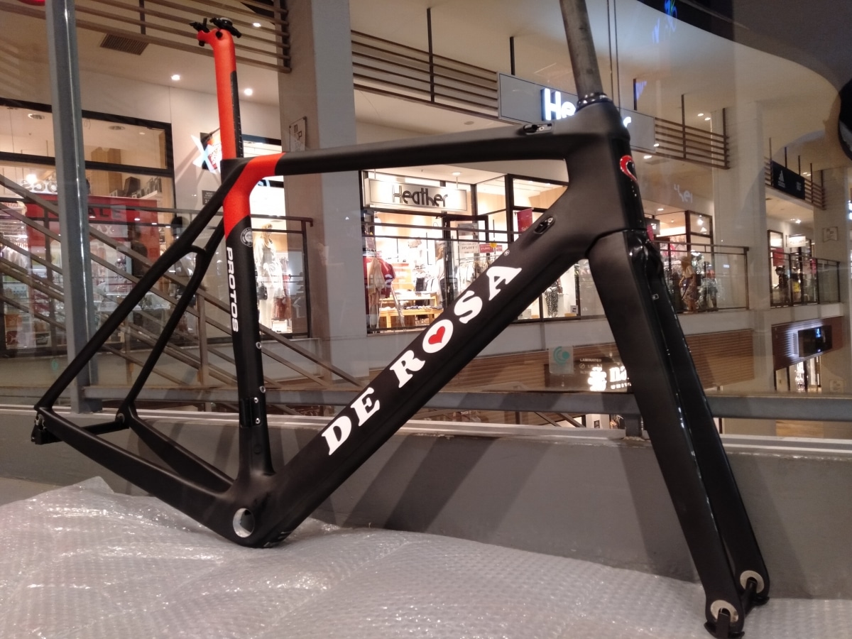 DE ROSA ( デローザ ) ロードフレーム  2018 PROTOS F/S B車  ブラック レッド MATT 53 