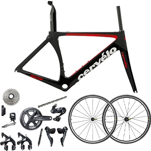  【台数限定早い者勝ち！】 Cervelo ( サーベロ ) S5 フレームセット ブラック / レッド 56 & SHIMANO ( シマノ ) R8050 ULTEGRA Di2  & MAVIC ( マヴィック ) KSYRIUM エリート 