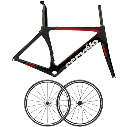 【台数限定早い者勝ち！】 Cervelo ( サーベロ ) S5 フレームセット ブラック / レッド 56 & MAVIC ( マヴィック ) KSYRIUM エリート 