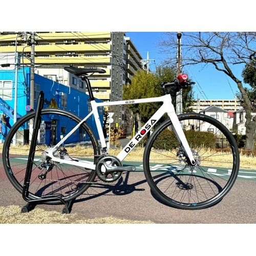 DE ROSA ( デローザ ) フラットバーロード 838 DISK 府中多摩川店オリジナル完成車 ホワイト グロッシー 50 (身長目安170cm前後)