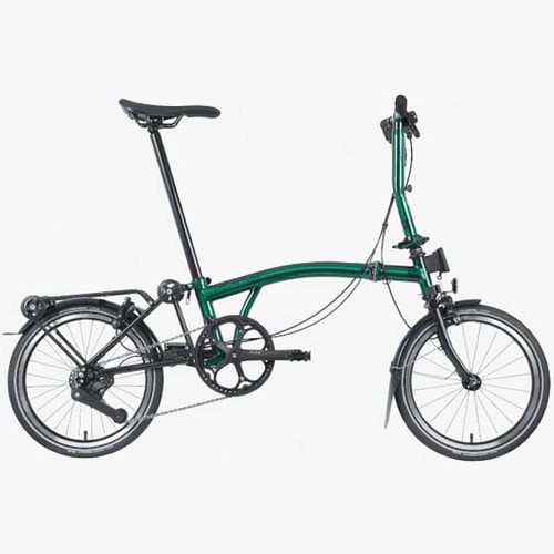 BROMPTON ( ブロンプトン ) 折りたたみ自転車 P LINE URBAN LOW ( P ライン ロー ) S4R リアキャリア付  エメラルドラッカー ( 適正身長145-185cm前後 )