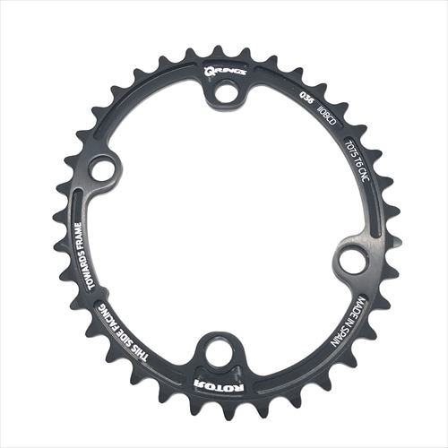  ROTOR SYSTEM ( ローターシステム ) チェーンリング Q-RING SHIMANO 4ARM INNER ブラック 110S 38T 