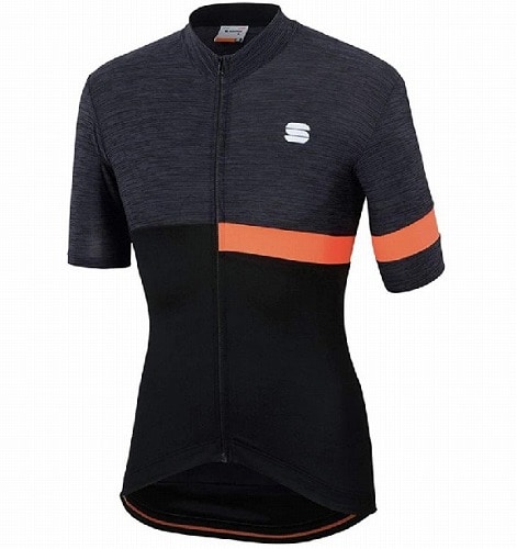 【オンライン限定特価】 SPORTFUL ( スポーツフル ) GIARA 半袖ジャージ ブラック / ブラック / オレンジ M 