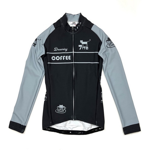 7-ITA ( セブンアイティエー ) 長袖ジャージ 【オンライン専売】 CAFE CAT LADY LS JERSEY ( カフェキャット レディース ロングスリーブジャージ ) グラファイト M レディース