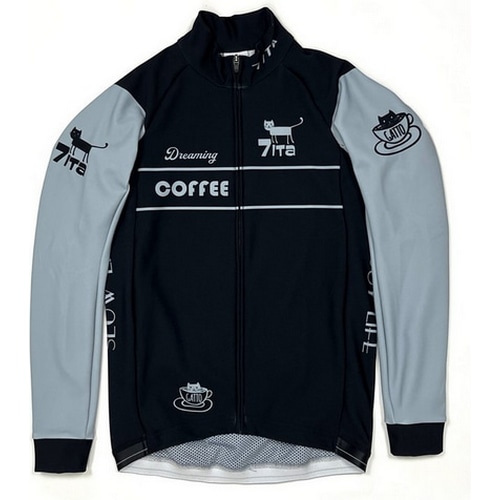 7-ITA ( セブンアイティエー ) 長袖ジャージ 【オンライン専売】 CAFE CAT LS JERSEY ( カフェキャット ロングスリーブジャージ ) グラファイト M