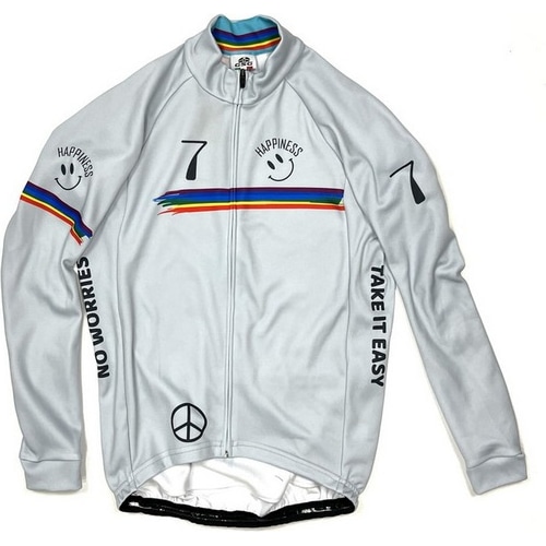 7-ITA ( セブンアイティエー ) 長袖ジャージ 【オンライン専売】 RAINBOW SMILE LS JERSEY ( レインボースマイル ロングスリーブジャージ ) グレー L