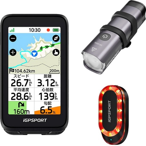 iGPSPORT ( アイジーピースポーツ ) サイクルコンピューター 本体 BINAVI Air+SR MINI+VS1200S 3点セ