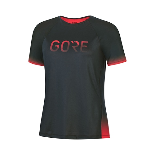 GORE WEAR ( ゴアウェア ) Ｔシャツ・カジュアルウェア ディボーション シャツ ウーマンズ ブラック / ハイビスカス ピンク XS 