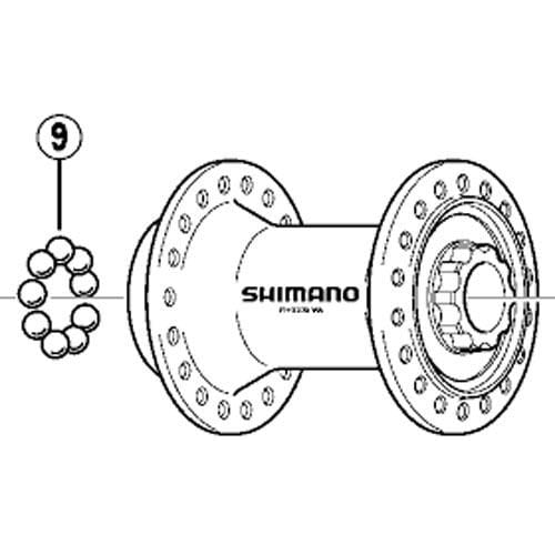  SHIMANO SMALL ( シマノ ) リペアパーツ WH-R550-R 鋼球 (1/4) 18個 