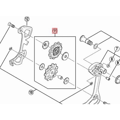 SHIMANO SMALL ( シマノ ) プーリー RD-M970 T/G プーリーセット