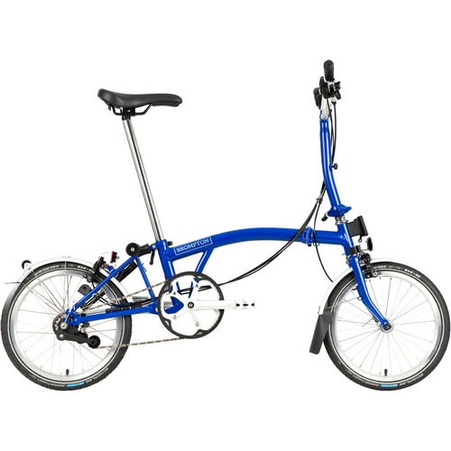  BROMPTON ( ブロンプトン ) 折りたたみ自転車 22年モデル M6L C-Line SADW ( ワイドサドル 仕様 ) ピカデリーブルー 16インチ ( 適正身長145-185cm前後 ) 