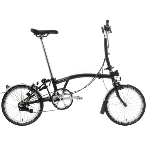  BROMPTON ( ブロンプトン ) 折りたたみ自転車 22年モデル S6R C-Line SADW ( ワイドサドル 仕様 ) ブラック 16インチ ( 適正身長145-185cm前後 ) 