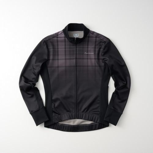 ■新品■　カペルミュール　M　サーモジャケット ボーダー ブラックデニムプリント KAPELMUUR ( カペルミュール ) ジャケット サーモジャケット