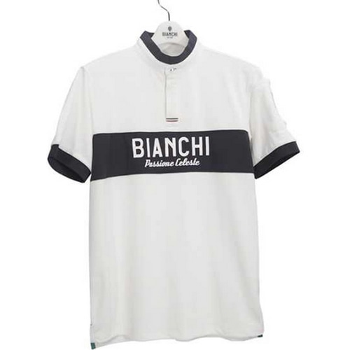 BIANCHI ( ビアンキ ) Ｔシャツ・カジュアルウェア クラッシクスタンドカラーポロシャツ ホワイト M 